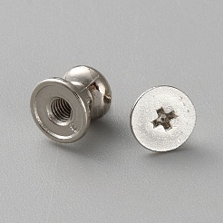 合金ジュエリーボックス引き出しハンドル  キャビネットノブ  電話ケース diy のニップル スタッド リベット  プラチナ  8x8mm  穴：2.5mm&nbsp;FIND-WH0148-471C