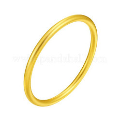 女性用ステンレススチール製プレーンバングル  18KGP本金メッキ  内径：2-3/8インチ（6cm）&nbsp;GE0018