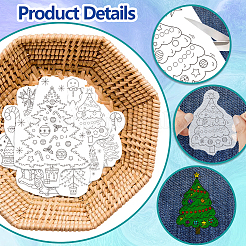 4 Sheets 11.6x8.2 Inch Stick and Stitch Embroidery Patterns&nbsp;DIY-WH0455-211