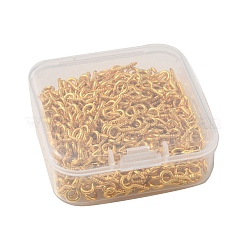 500本の鉄ネジアイピンペグベイル  片穴パーツ用  ゴールドカラー  10x5x1.2mm  穴：2.8mm&nbsp;FIND-YW0003-06G