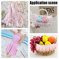 Polyester Lace Trim&nbsp;OCOR-WH0047-91B