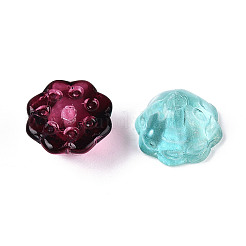 透明ガラスビーズ  混合スタイル  ハスのポッド  ミックスカラー  10x10x6.5mm  穴：1.2~1.5mm&nbsp;GLAA-T016-35-01
