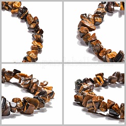 タイガーアイチップはブレスレットを伸ばす  内径：2-1/8~2-1/4インチ（5.3~5.6cm）&nbsp;BJEW-JB01308-02