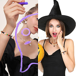 ハロウィンをテーマにしたDIYビーズ探しキット  合金エナメルペンダント10個付き  440PCSアクリルビーズ  混合形状  ミックスカラー  17.5x17x1mm  穴：1.6mm&nbsp;DIY-YW0017-34