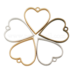 Rack Plating Alloy Open Back Bezel Pendants&nbsp;PALLOY-TA0001-28