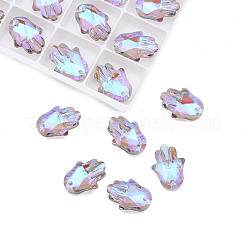 Electroplate Faceted Glass Pendants&nbsp;EGLA-N006-055
