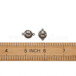 Round Brass Magnetic Clasp&nbsp;KK-TA0007-44B