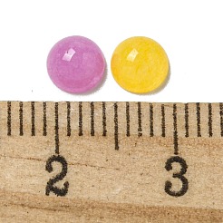 染め加工天然石ホワイトジェイドカボション  半円  ミックスカラー  3x1.5mm&nbsp;G-Q173-01A-19