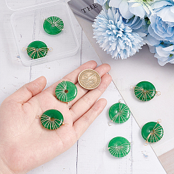 8Pcs 2 Colors Natural Malaysia Jade Connector Charms&nbsp;FIND-AR0003-05