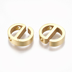 304ステンレスペンダント  ゴールドカラー  文字L  文字.e  12x11x3mm  穴：1.8mm&nbsp;STAS-T041-10G-E