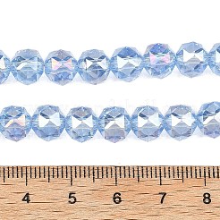 Electroplate Transparent Glass Beads Strands&nbsp;GLAA-H040-01C