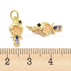 Rack Plating Brass Cubic Zirconia Pendants for Women&nbsp;KK-Q798-01G