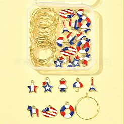 Independence Day DIY Wine Glass Charms  Making Kits&nbsp;DIY-FS0009-55