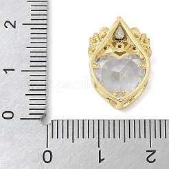 Brass Micro Pave Cubic Zirconia Beads&nbsp;KK-K298-05G-02