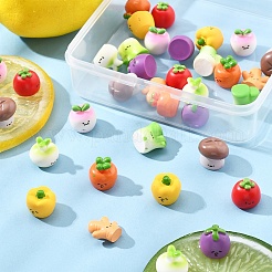 36Pcs 9 Styles Resin Vegetable Figurines Ornament&nbsp;DJEW-FS0001-02