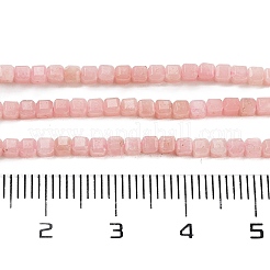 ナチュラルピンクオパールビーズ  グレードA  多面カット  キューブ  1.5~2.5x1.5~2.5x1.5~2mm  穴：0.4mm  約183~186個/連  15.35~15.55''（39~39.5センチメートル）&nbsp;G-H042-B37-01
