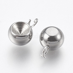 Tarnish Resistant 201 Stainless Steel Charm Rhinestone Settings&nbsp;STAS-G174-08P