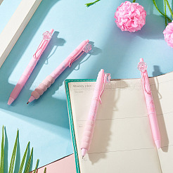 4Pcs Plastic Rose Flower Pen Sets&nbsp;OFST-TADJ0001-002C