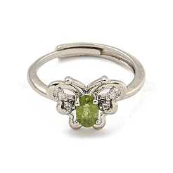 Butterfly Brass Adjustable Rings&nbsp;RJEW-G317-05P