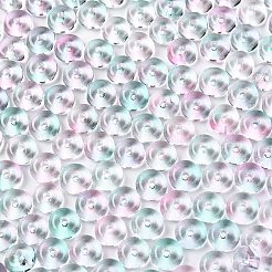 Spray Painted Transparent Glass Seed Beads&nbsp;SEED-T007-05E