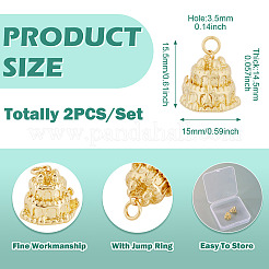 2 Pcs Brass Pendants&nbsp;KK-TA0003-11G