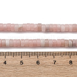 天然石ピンクオパールビーズ連売り  ディスク  ヒシビーズ  4~5x2~2.5mm  穴：0.7mm  約160個/連  15''（38.1センチメートル）&nbsp;G-L624-I18-2x4mm