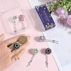 6Pcs 6 Colors Handmade Polymer Clay Rhinestone Beads&nbsp;CLAY-SC0001-91