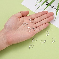 925スターリングシルバーフレンチフックピアスのパーツ  銀  16x10x2mm  穴：1mm&nbsp;STER-M017-01S