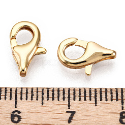 真鍮カニカン  ジュエリー作りのための  18KGP本金メッキ  11.5x7.5x2.5mm  穴：2x1mm&nbsp;KK-N254-08G