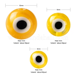 3 Strands 3 Style Handmade Evil Eye Lampwork Round Bead Strands&nbsp;LAMP-LS0001-12G