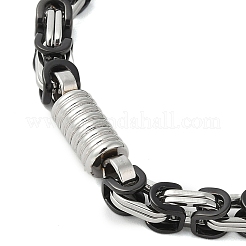 Grooved Column 304 Stainless Steel Byzantine Chain Bracelets for Men&nbsp;BJEW-B093-07BP