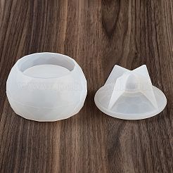ファセット六角形 DIY キャンドルカップ シリコン型  収納ボックス金型  樹脂石膏セメント鋳型  透明  7.8x4.5cm  内径：5.8のCM&nbsp;LS-DIY-Q037-09B