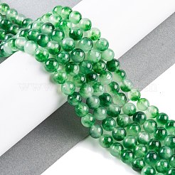 天然石マレーシアジェイドビーズ連売り  ラウンド  染め  ミックスカラー  8mm  穴：1mm  約48個/連  15インチ&nbsp;G-A146-8mm-C-M