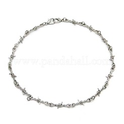 Alloy Barbed Wire Link Chain Necklaces&nbsp;FS-WG27EAE-01