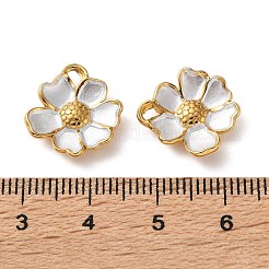 304ステンレスペンダント  花のチャーム  スプレー塗装  ゴールデン·ステンレス鋼色  15.5x15x3mm  穴：1.6mm&nbsp;SA-L001-02G-04