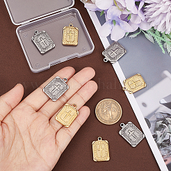 8Pcs 2 Colors 304 Stainless Steel Pendants&nbsp;STAS-UN0042-20