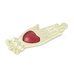 Rack Plating Alloy Enamel Pendants&nbsp;PALLOY-F018-25G-02