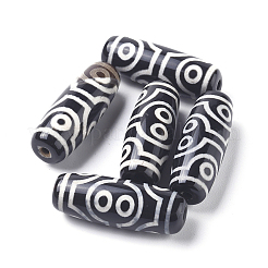 チベット風8目ジービーズ  天然な瑪瑙  染め＆加熱  ライス  29.5~31x10~12mm  穴：1.5~2.8mm&nbsp;TDZI-D008-21