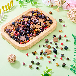 360Pcs 18 Styles Wood Beads&nbsp;WOOD-TA0002-75