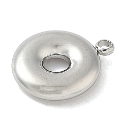304ステンレススチール製イニシャルペンダント  ステンレス鋼色  アルファベットのO  16~18x6~18x3mm  穴：1.8mm&nbsp;STAS-S186-12O-P