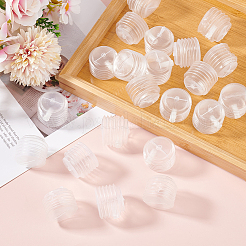 プラスチック製のおもちゃのスクイーカー音発生器  おもちゃ作りのためのアコーディオンチューブ型スクイーカーインサート  犬 ペット 騒音発生器 サウンダー  透明  26.5x31x33.5mm&nbsp;AJEW-WH0348-459