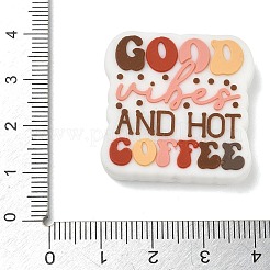 Coffee Theme Silicone Beads&nbsp;SL-CBACE28-01J