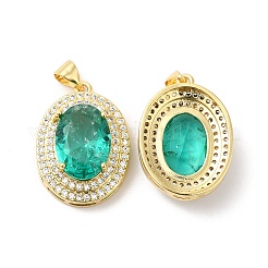 Real 16K Gold Plated Brass Micro Pave Cubic Zirconia Pendants&nbsp;ZIRC-L103-061G