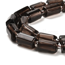 天然氷オブシディアンビーズ連売り  シードビーズで  ファセット列  9~11x6~7.5x6~7.5mm  穴：1.2mm  約30個/連  15.16~15.55インチ（38.5~39.5cm）&nbsp;G-G068-A09-01