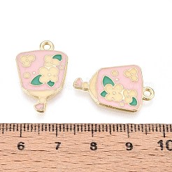 合金エナメルチャーム  ゴールドカラー  ランタン  23.2x15x1mm  穴：1.6mm&nbsp;ENAM-T022-62C
