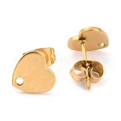 Ion Plating(IP) 304 Stainless Steel Stud Earring Findings&nbsp;EJEW-O104-13G