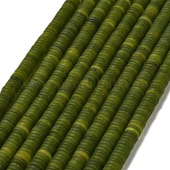 天然中国南部翡翠ビーズ連売り  艶消し  ディスクビーズ  ヒシビーズ  6.5x1.5mm  穴：0.8mm  約248~253個/連  15~15.31インチ（38.1~38.9cm）&nbsp;G-P575-B49-6x1mm