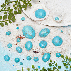 132Pcs 14 Styles Synthetic Turquoise Cabochons&nbsp;TURQ-AR0001-24