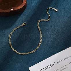 Brass Double Layer Satellite Chain Anklets for Women&nbsp;FS-WGB1635-05
