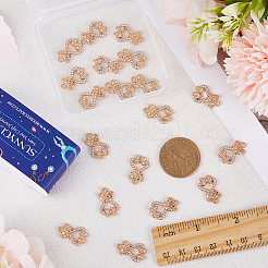 合金クリスタルラインストーンペンダント40個。  クマのチャーム  ゴールドカラー  20x13x2.5mm  穴：1.8mm&nbsp;ALRI-SC0001-28